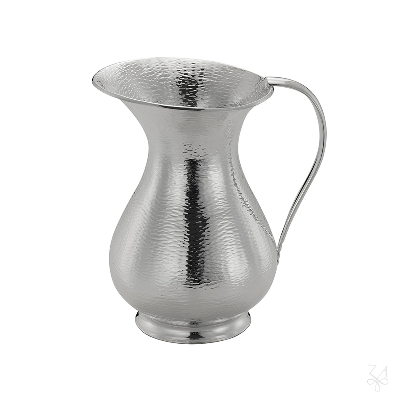Carafă din Argint 925, Design cu Mâner, Model Linea, Finisaj Ciocănit Beat-Cut