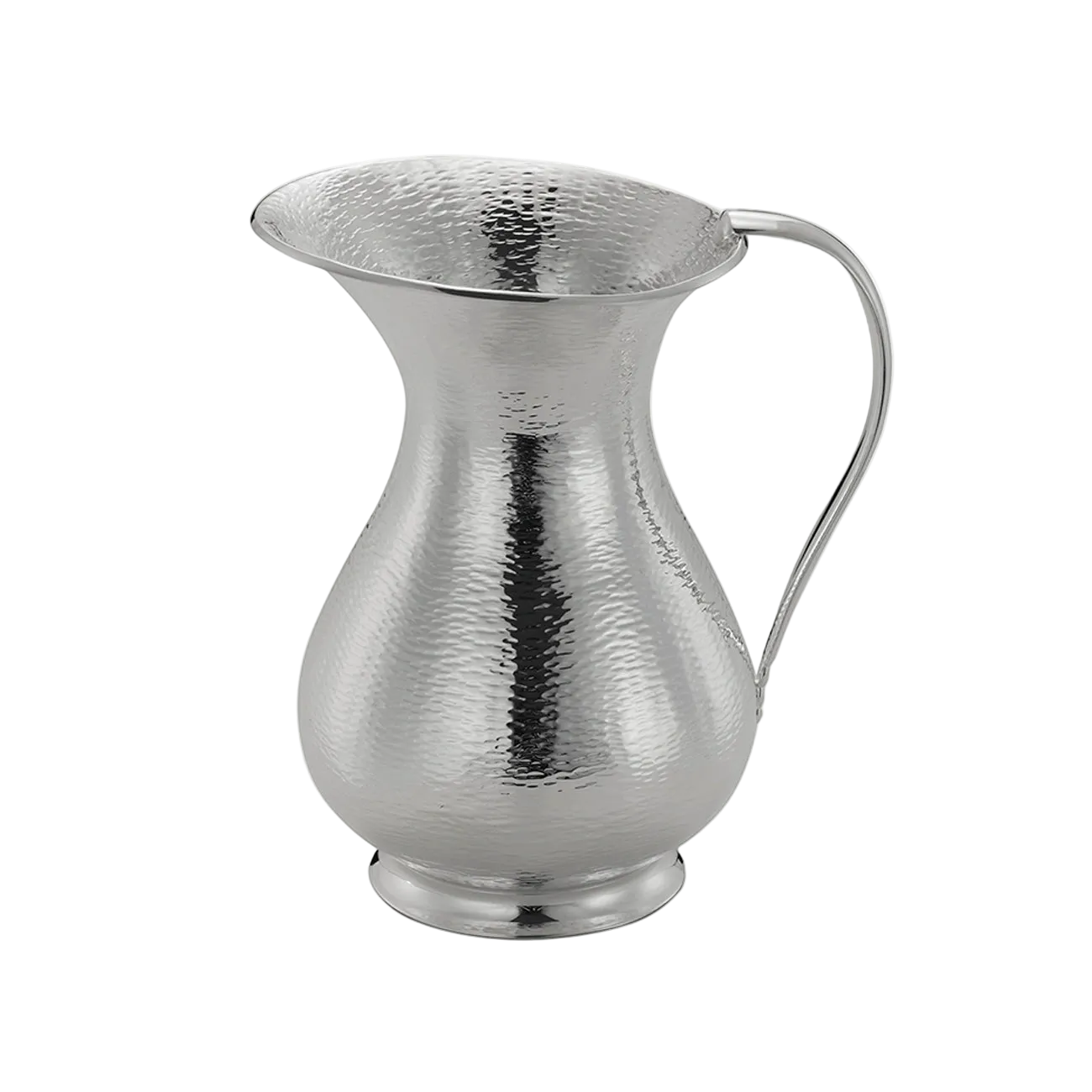 Carafă din Argint 925, Design cu Mâner, Model Linea, Finisaj Ciocănit Beat-Cut