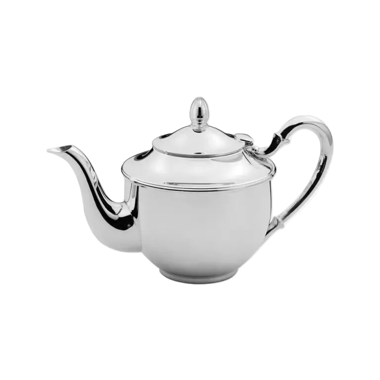 Ceainic din Argint 925, Model Ponchielli, 6 Persoane, Mâner Argint Masiv, 17 cm