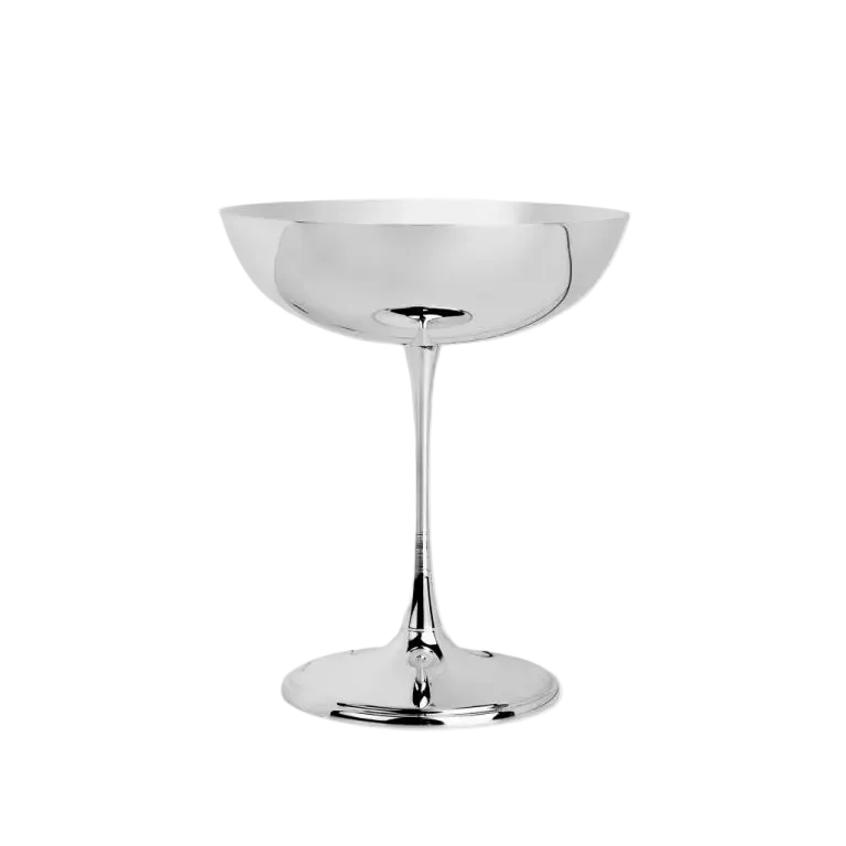 Pahar Șampanie Argintat, Model Unique, 20 cm