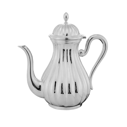 Cafetieră din Argint 925, Model Meridiani, 6 Persoane, Mâner Argint Masiv, 21 cm