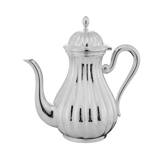 Cafetieră din Argint 925, Model Meridiani, 6 Persoane, Mâner Argint Masiv, 21 cm