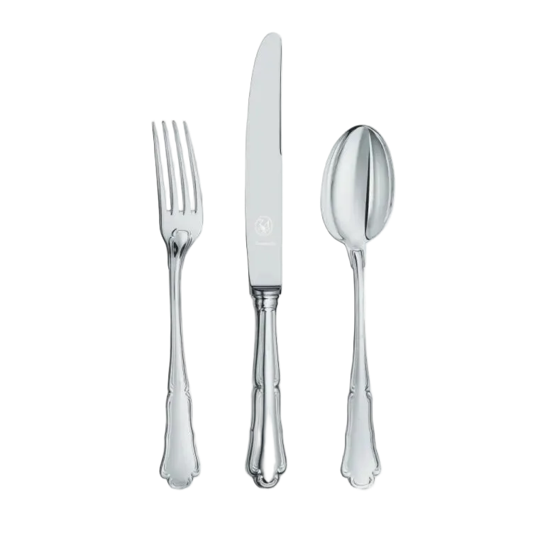 Set Cadou pentru Bebeluși Tacâmuri din Argint 925, Model Barocco
