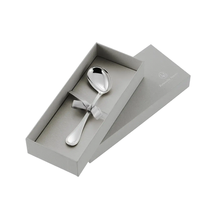 Linguriță pentru Bebeluși din Argint 925, Model Bear Kikko, Design Îndoit, 14 cm, 30g