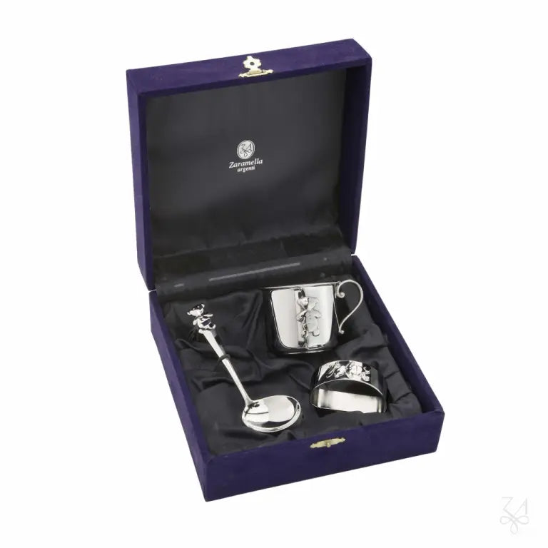 set cadou pentru bebelusi argint 925 Kikko