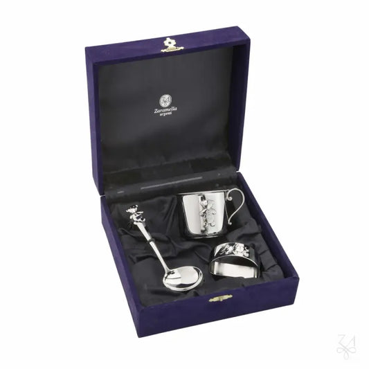 set cadou pentru bebelusi argint 925 Kikko