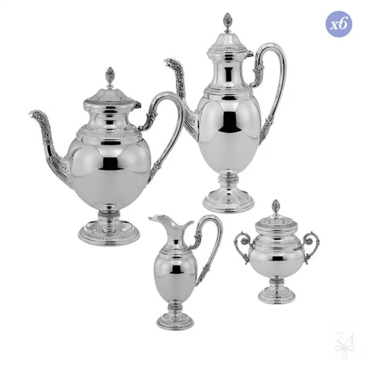 set cafea si ceai Impero argint 925